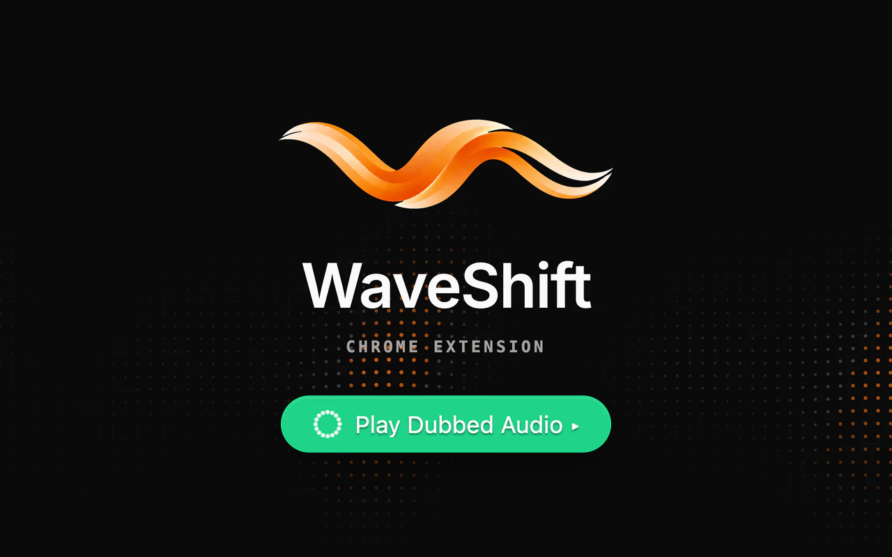 When the dub is ready, this green button appears in the player